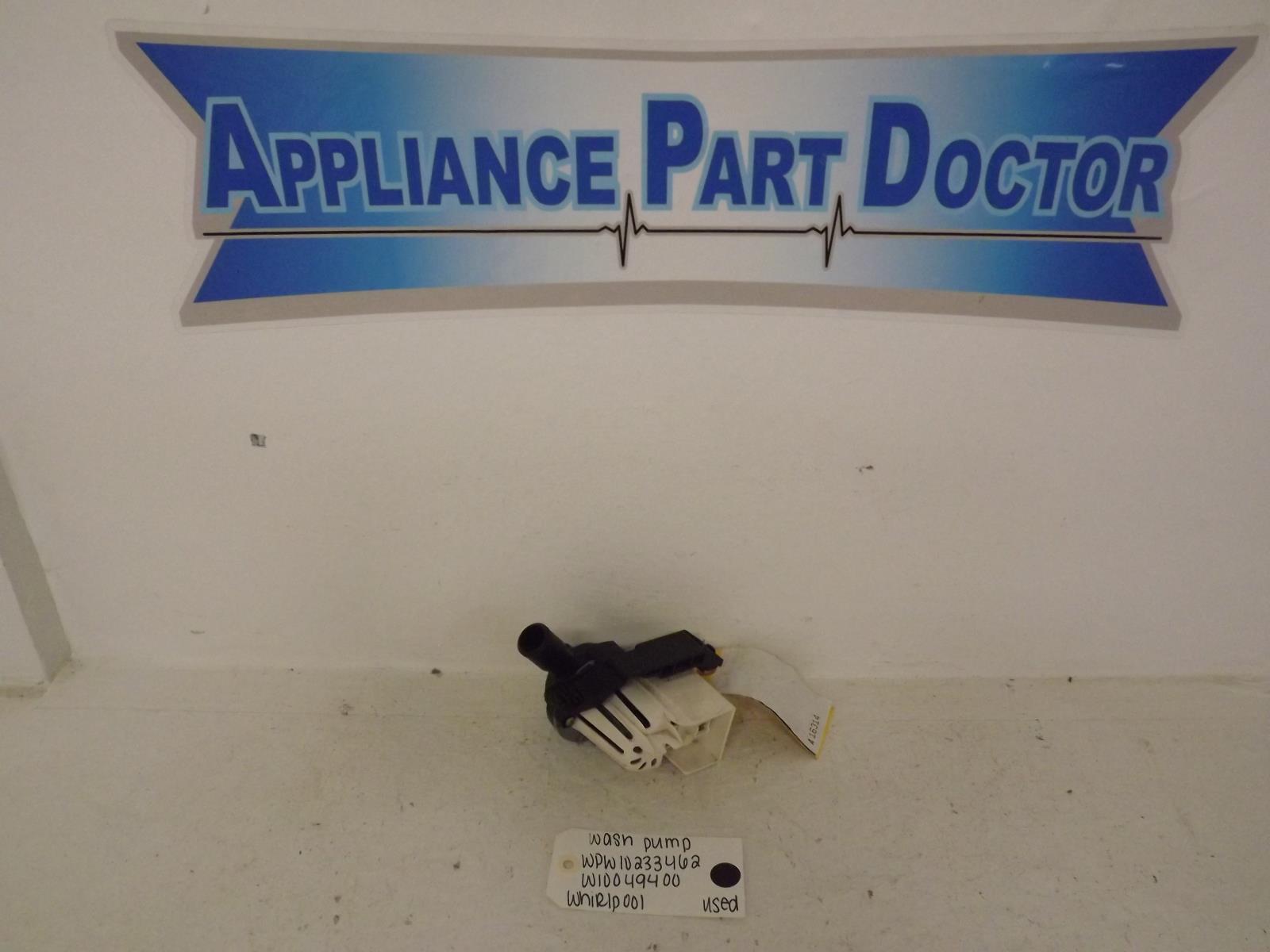 Whirlpool Washer WPW10233462 W10049400 Wash Pump Used Whirlpool Washer WPW10233462 W10049400 Wash Pump Used